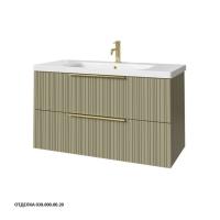 Тумба под раковину Caprigo Rain-Smalty 100 976х446 мм 36514 EML 039 серо-зелёный
