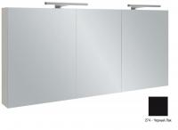 Зеркальный шкаф Jacob Delafon 1300х650х143 мм EB1369-274 чёрный глянцевый