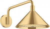 Верхний душ Axor Front 240 2jet с держателем 26021250 шлифованное золото