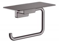 Держатель туалетной бумаги с полкой Hansgrohe AddStoris 41772340 шлифованный чёрный хром