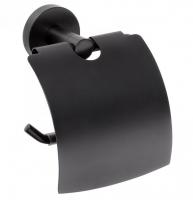 Держатель туалетной бумаги с крышкой Bemeta Dark 104112010 чёрный