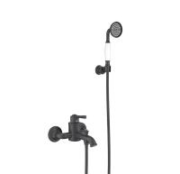 Смеситель для ванны Aquatek Классик с душевым набором AQ1549MB чёрный матовый