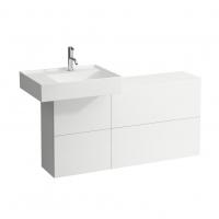 Тумба под раковину Laufen Kartell 1200х270 мм раковина слева 4082910336401 белый матовый