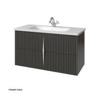 Тумба под раковину Caprigo Novara 100 970х468 мм (2 ящика) 35917 SF-019 графит
