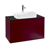 Тумба под раковину Villeroy & Boch Finion 1000х501 мм F23200HB пион/чёрный