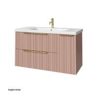 Тумба под раковину Caprigo Rain 100 976х446 мм (2 ящика, 1 дверь) 36515R SF-026 пудра