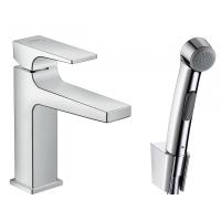 Смеситель для раковины Hansgrohe Metropol 110 ComfortZone с гигиеническим душем 32522000 хром