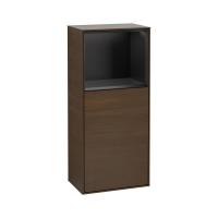 Тумба Villeroy & Boch Finion 418х270х936 мм петли справа F510PDGN орех/чёрный матовый