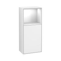 Тумба Villeroy & Boch Finion 418х270х936 мм петли слева, с зарядной станцией F520MTMT белый матовый/белый матовый