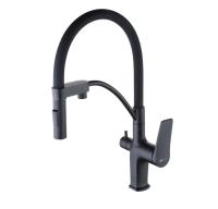 Смеситель для кухни Lemark Bronx с подключением к фильтру LM3761BL чёрный