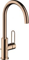 Смеситель для раковины Axor Uno 240 ComfortZone 38036300 полированное красное золото