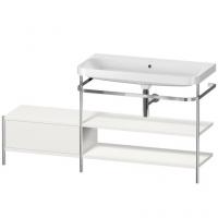 Консоль с раковиной Duravit Happy D.2 Plus 1600х490 мм HP4848N3939 хром/скандинавский белый матовый