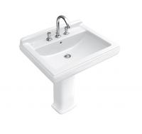 Раковина Villeroy & Boch Hommage 750х580 мм (3 отверстия) CeramicPlus 7101A1R1 альпийский белый