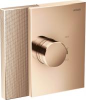 Термостат Axor Edge Highflow (внешняя часть) с алмазной огранкой 46741300 полированное красное золото
