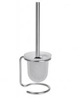 Туалетный ёрш Bemeta Neo напольный, чёрная щётка 104113109 шлифованная сталь