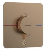 Термостат Hansgrohe ShowerSelect Comfort Q (внешняя часть для 1 потребителя с доп.выходом) 15589140 шлифованная бронза