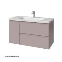 Тумба под раковину Caprigo Forte 100 976х446 мм (2 ящика, 1 дверь) эмаль 36115L EML 044 серый агат