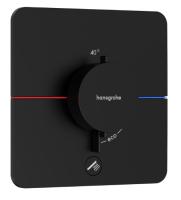 Термостат Hansgrohe ShowerSelect Comfort Q (внешняя часть для 1 потребителя с доп.выходом) 15589670 матовый чёрный
