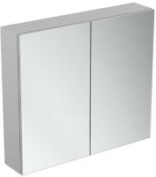 Зеркальный шкаф Ideal Standard Mirror&light 800х700 мм T3442AL алюминий