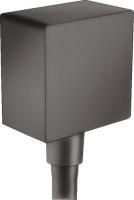 Шланговое подсоединение Hansgrohe FixFit Square 26455340 шлифованный чёрный хром