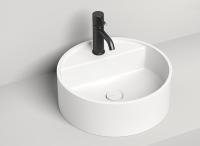 Раковина накладная Salini Armonia Top 02 Ø450 мм S-Sense 130116G белый глянец