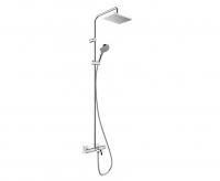 Душевая система с термостатом для ванны Hansgrohe Vernis Shape Showerpipe 230 1jet EcoSmart 26098000 хром