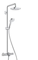 Душевая система с термостатом для ванны Hansgrohe Croma Select E Showerpipe 180 2jet 27352400 белый/хром